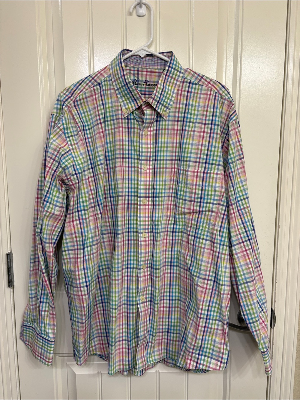 Alan Flusser Pastel Multicolor Plaid Button-Down Shirt